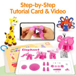 Air Dry Clay Kit for Kids, 12 Animal Modeling Clay Set, Kids Craft Kit for Creative Play