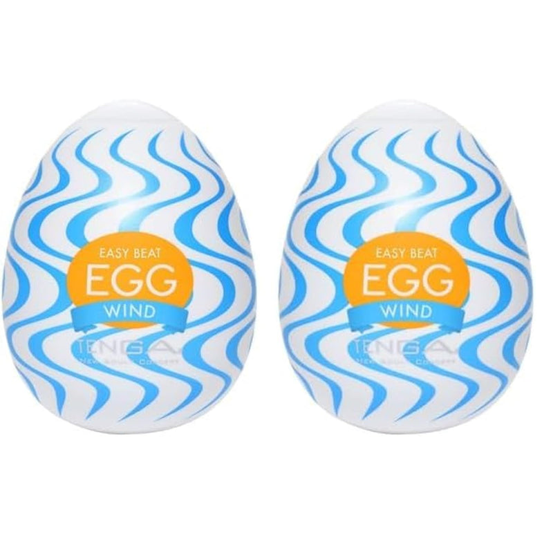 Disposable, One-Time Use Easy Beat Egg Male Portable Pleasure Device, Wind (Pack Of 2)