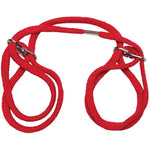 Doc Johnson Japanese Style Bondage - 100% Cotton Wrist or Ankle Cuffs - Quick, Easy Use and Removal, Red