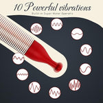 Bullet Vibrator Lipstick Clitoral Vibrator - Clit Nipple Testis Stimulator With 5 Heads, Mini G Spot Silicone Massager With 10 Vibration Modes, Waterproof Adult Sex Toy For Women Couples