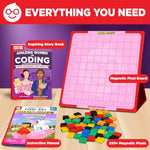My First Stem Pixel Art Kit For Girls | Learning & Educational Coding Basics For Girls| Building Toys, Montessori Toy, Math Puzzle With 100+ Challenges