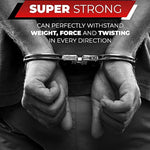 Professional Grade Steel Hinged Handcuffs – Double Locking Tactical Handcuff With 2 Keys – Extra Sturdy, Used By Various Law Enforcement & Police Departments Worldwide