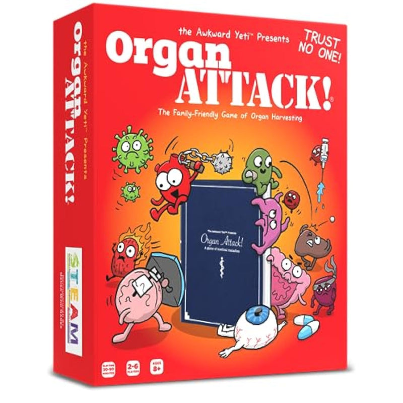 Organ Attack | Funny Family Card Game For Kids Ages 8+ & Parents, Teens & Adults | Anatomy & Organ-Themed Party Game For Family Game Night | Super Fun