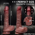 Thrusting Dildo Vibrator Sex Toys - Female Sex Toy Realistic Penis G Spot Anal Silicone Strapless Strap-On Dildos Stimulator With 7 Modes & Suction Cup, Adult Sex Toys & Games For Women, 9.1"(White)