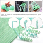 100 Pcs Gradient Light Green Pipe Cleaners, 12 Inch Chenille Stems