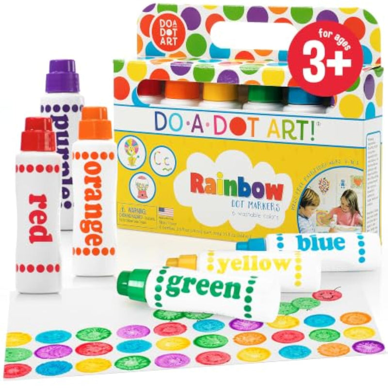 Rainbow Washable Paint Markers 6-Pack by Do A Dot Art