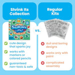 DIY Shrink Art Charms Kit for Kids, 28 Piece Fun Friends Collection