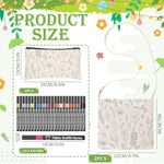 5 Pcs Color Your Own Crossbody Bag Craft Kit with Pencil Cases & 24 Markers
