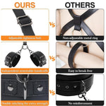 Bdsm Sex Bondage Sets Sexy Chest Harness Belt Adjustable Black Punk Shoulder Belt With Handcuffs Thigh Cuffs M Split-Leg Straps Body Bondage Kit Adult Sex Toys Sm Sex Games For Couples Women Bed
