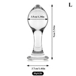 Glass Butt Plug,Big Anal Plug With Long Neck,Anal Training Sex Toys For Men Women Gay And Couples