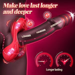 Vibrating Cock Ring Couple Game For Men Women, Penis Ring Sleeve Adult Toys Male Sex Toy Rose Tool Vibrator With 3 Motor & 7 Vibrations Female Clitoral Male Testicle Stimulator Pleasure Sensory Toy