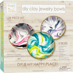 Clay Jewelry Dish Craft Kit for Kids Ages 8-14, 7 Colors & Instructions