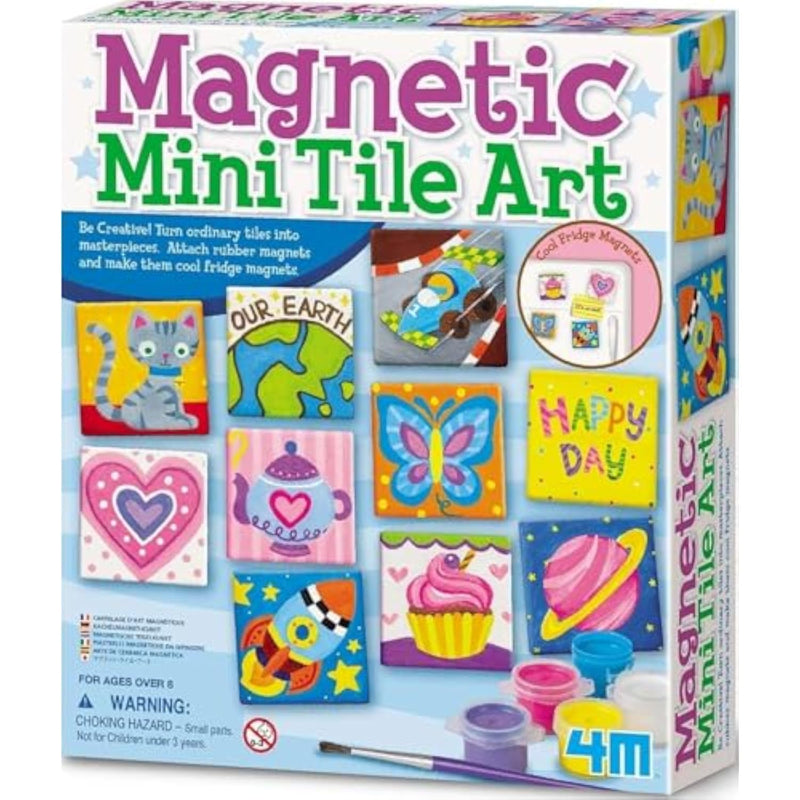 4M Magnetic Mini Tile Art Kit for Kids Ages 8 and Up, DIY Craft Set for Boys and Girls