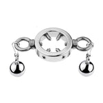 Metal Cock Ring For Men Penis Rings With 6 Cbt Spikes And Ball Pendant Adult Pleasure Chastity Sex Toys Sm Scrotum Stretcher For Male Training Devices (45Mm+2 Balls)
