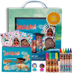 Innovative Designs Disney Moana Art Set for Kids, Spiral Notebook, Crayons, Markers, Sticker Sheets, and Stampers
