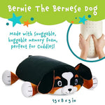 Bernie The Bernese Dog Memory Foam Pillow Plush With Kid'S Diary That Stores In Belly Pocket, 15” Stuffed Animal, 6" Journal