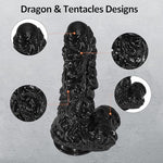 8.94 Inch Monster Dildo Huge Thick Black Dildo,Realistic Big Anal Dildo with Strong Suction Cup for G-Spot Anal Play, Fantasy Large Dildos Adult Sex Toys for Women Men Gay