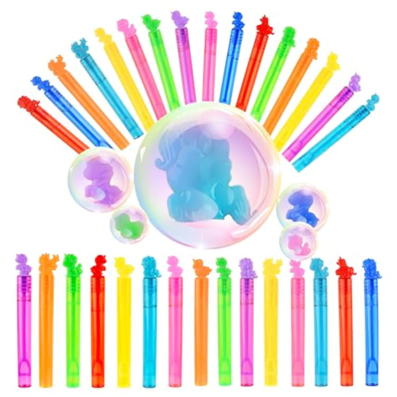 32 Pcs Mini Unicorn Bubble Wands for Kids, Party Favors & Goodie Bag Stuffers