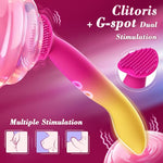 G Spot Vibrator Wand Sex Toys for Women, Clitoral G-Spot Anal Stimulator Adult Toy with 10 * 10 Vibrations, Finger Vibrators Travel-Friendly Waterproof Dual-Ended Massager for Solo or Couples