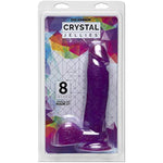 Doc Johnson Crystal Jellies - 8" Realistic Cock With Balls - Strong Suction Cup Base - 8.2 In Long & 2.0 In. Wide - Dildo, Purple