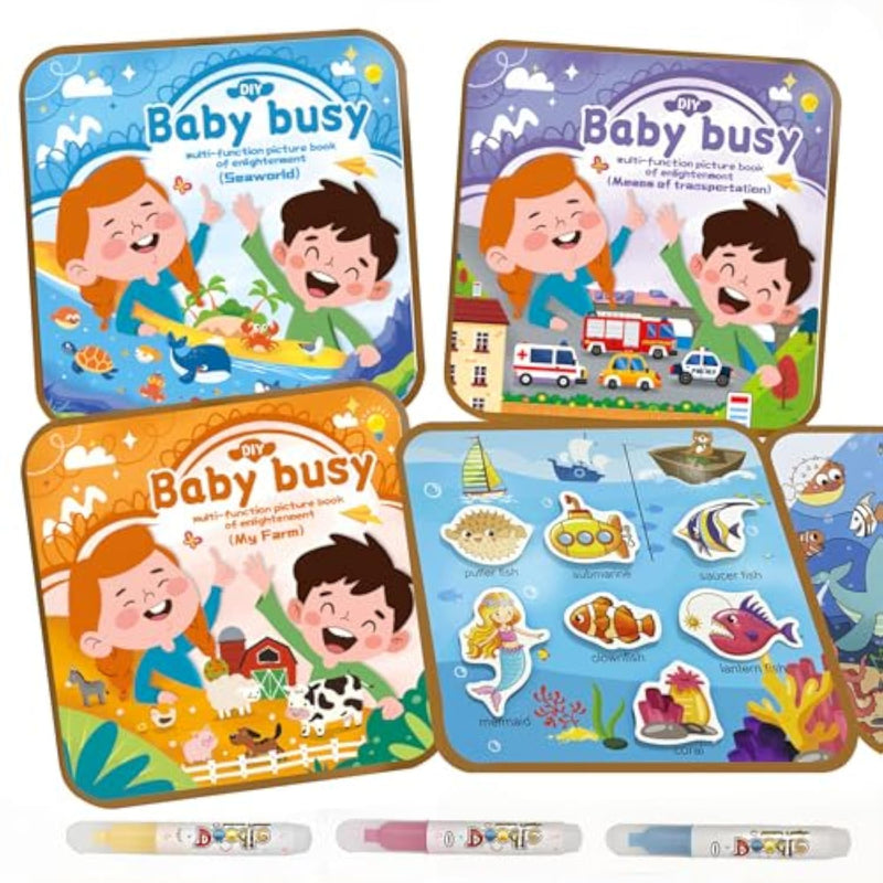 Reusable Water Coloring Book for Toddlers and Kids Ages 3-5