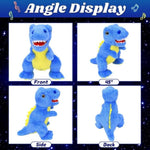 Light-Up Plush Blue Dinosaur Led Stuffed Animal Birthday Christmas T-Rex Plushies Toy Gifts For Kids Toddler Girls, 12.5"