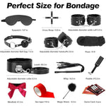 Sex Toys Bdsm Restraints Dildo, 36Pcs Kit Bondage Gear And Accessories For Adult Women And Couples (Blcak, 23 Piece Set)