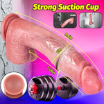 Thrusting Dildo Vibrator Sex Toys - 9.6 Inch Realistic Huge Dildo With 10 Thrusting & Vibrating & Heating Modes, Suction Cup Silicone Dildos Adult Toys For Anal G-Spot Stimulation Men Women & Couples