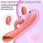 Rabbit Vibrators Women Sex Toys, G Spot Vibrator With 10 Powerful Vibrations Realistic Dildo Vibrator Dual Motor Waterproof Usb Rechargeable Adult Massager Sex Toys For Couple