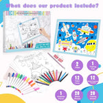 15 Inch Blue Light-Up Tracing Board for Kids with Adjustable Brightness