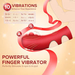 Finger Vibrator Women Sex Toys For G Spot Clitoral Stimulator, Couples Sex Toys With 10 Vibrations & Heating, Rechargeable Mini Vibrator Female Adult Toys, Clit Vibrators Adult Toys For Women Pleasure