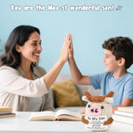 Gifts For Son From Mom/Dad - Christmas Birthday Gifts For Adult Sons Teens Son In Law, Handmade Crochet Small Cow Present For Graduation Birthday Valentines - You Are The Most Wonderful Sons