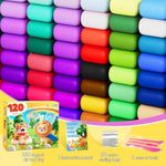 120 Colors Air Dry Clay Kit with Sculpting Tools for Kids and Adults