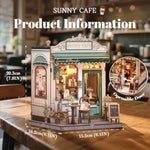 Miniature Book Nook Kit: Sunny Cafe 3D Puzzle for Adults