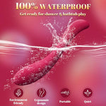 Vibrator Wand Sex Toys, Adult Toys Finger Vibrators with 10 Powerful Vibrating Modes for Clitoral and Nipple Stimulation, Anal Dildo Rose Toy for Couples (Rose Red)