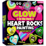 Heart Rock Painting Kit for Kids Ages 4-12, Glow-in-the-Dark STEM Craft Set