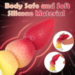 Cute Strawberry Dildo, 8Inch Silicone Knot Dildo With Strong Suction Cup For Hands-Free For G-Spot Stimulation, Anal Dildo With 3 Knots Sex Toys For Women Men Couples