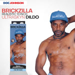 Doc Johnson Signature Series - Brickzilla - 13 Inch ULTRASKYN Dildo with Removable Vac-U-Lock Suction Cup - F-Machine & Harness Compatible - for Adults Only, Chocolate