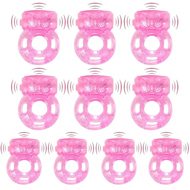 10 Pcs Disposable Vibrating Penis Ring, Clitoral Mini G Spot Stimulator? For Increased Stamina & Enhanced Erections, Female Clit Vibrator Adult Toy?For Couples Pleasure?Improved Female Pleasure