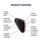 Love Triangle Connect App Vibrator Sex Toy | Adult Toys For Women | Clit Sucking Vibrator | Vibrating Sexual Pleasure Device | Stimulation Vibrators | Woman Sextoy (Black)