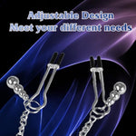 Metal Nipple Clamps Adjustable Nipple Clamps Metal Nipple Rings Sexy Nipple Toy Nipple Clip For Women Nipple Toy Nipple Non-Piercing Suitable For Adult Role Playing Games