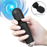 Vibrator Wand Rechargeable, Clitoral Stimulator G Spot Vibrators With 20 Patterns & 8 Speeds, Personal Cordless Wand Massager, Quiet & Waterproof Adult Sex Toys For Couples Women (Black)