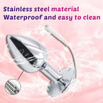 Metal Anal Butt Plug with Crystal Diamond Electro Stimulation for Adult Unisex Fetish Gifts