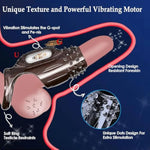Vibrating Cock Ring Silicone Penis Sleeve Extension Male Penis Enlarger Cock Rings For Men Erection Sex Penis Vibrator Clitoris Massager Adult Sex Toys For Men Delay Ejaculation Reusable Cock Sleeve