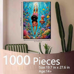 African Girl Sea Adventure 1000 Piece Jigsaw Puzzle for Adults