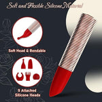 Bullet Vibrator Lipstick Clitoral Vibrator - Clit Nipple Testis Stimulator With 5 Heads, Mini G Spot Silicone Massager With 10 Vibration Modes, Waterproof Adult Sex Toy For Women Couples