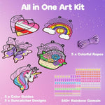 5PCS Diamond Window Art Suncatcher Kits for Kids Gem Painting Crafts