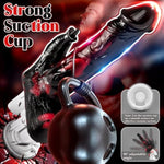 Sex Machine Thrusting Dildo With 8 Vibrating & Thrusting Modes, Remote Control Tongue-Licking Silicone Sex Toys With Strong Suction Cup For Hands-Free Play (Red & Black)