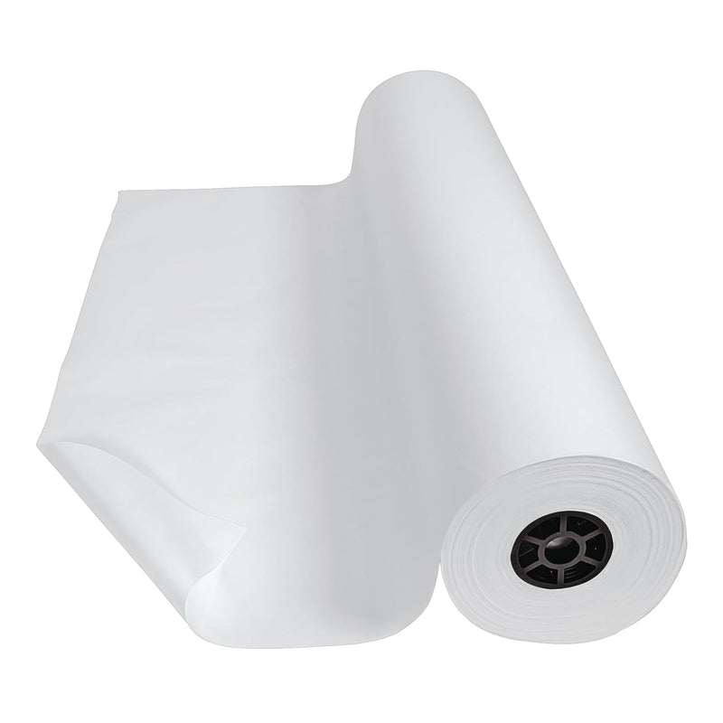 Dual Surface Paper Roll for Arts and Crafts Classroom Supplies White 36 x 1000