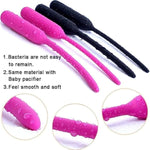 Silicone Urethral Plug Vibrating Urethral Sounds Penis Stretcher Dilator Male For Men Urethral Masturbation Pink (20Cm)